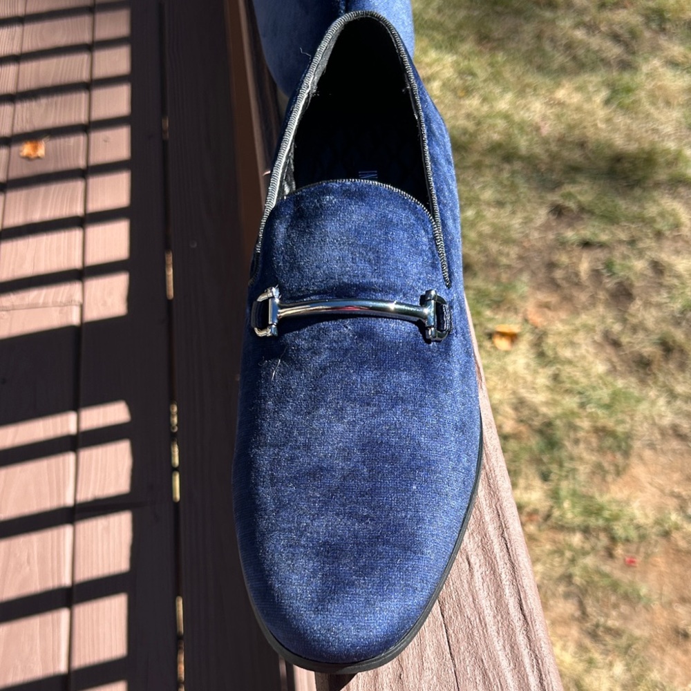 💯👞NWOT INC International Concepts Men's Navy Loafers